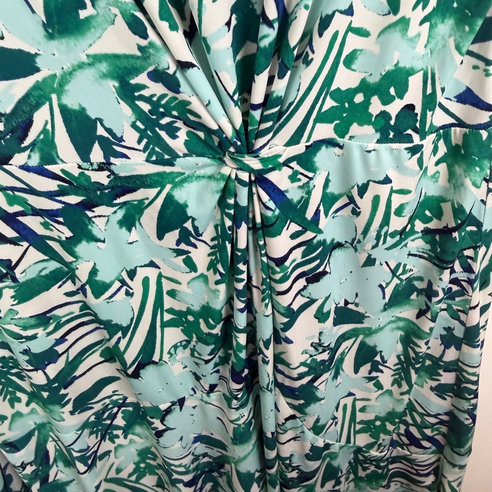 Lane Bryant Tropical Floral Twist Front Sheath Dress Size 22/24 Stretch Resort - Picture 2 of 10